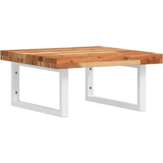 vidaXL Estante De Lavabo De Pared Acero Y Madera Maciza De Acacia Vidaxl