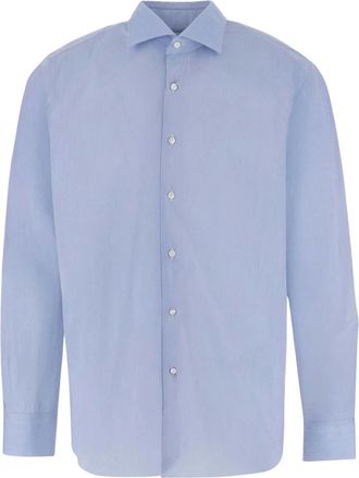Alessandro Gherardi Stretch Katoenmix Overhemd - Heren - Zakelijke Overhemden - Blauw - 4XL - Katoen - Overhemden