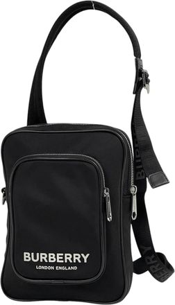 Burberry Black Nylon Leather Sling Bag (Pre-Owned)
