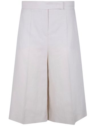 Max Mara Kaki Linen Bermuda Trousers