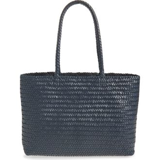 Madewell Handwoven Leather Tote in Nighttime at Nordstrom