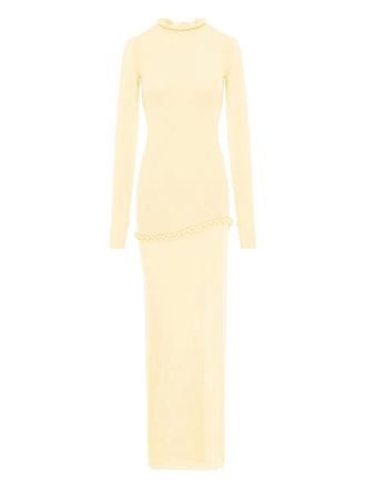 Manur&iacute; Nora braided-detail maxi dress - Yellow