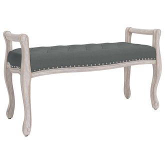 vidaXL Banco De Tela Gris Oscuro 110x45x60 Cm Vidaxl