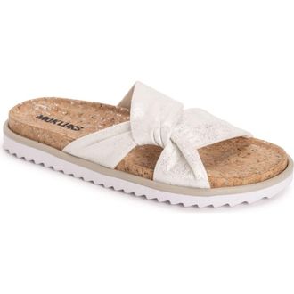 Muk Luks Womens Jazmine Sandal in Silver at Nordstrom, Size 11