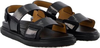 Marni Womens Fussbett Sandals Black Calfskin