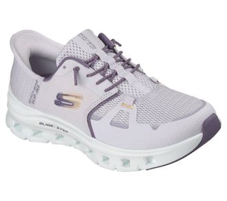 Skechers Womens Glide-Step Pro Slip-On Sneakers, Lavender Mesh/Purple Trim, 5 UK