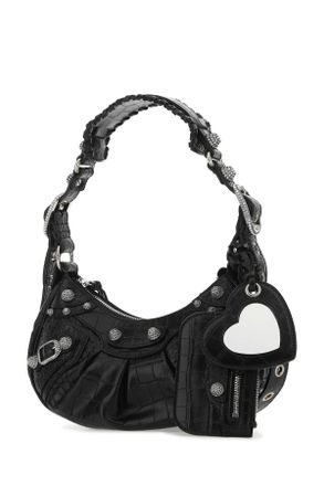 Balenciaga Womens Black Leather Le Cagole Xs Shoulder Bag 1000 T Domesticated Calf Borse A Mano