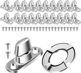 OEM Sujetadores Giratorios Con Ojales Para Lona - 30 Tornillos De Fijaci&oacute;n - Metal Resistente A La Intemperie - Sujeci&oacute;n Estable Para Lonas, Veleros, Auto