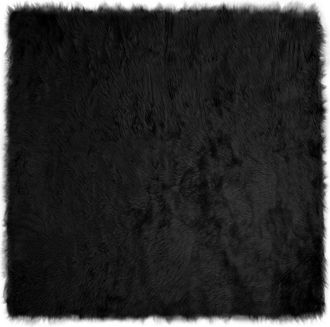 vidaXL Alfombra De Imitaci&oacute;n De Piel De Oveja Tafalla Negro Vidaxl