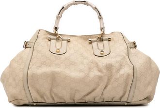 Gucci Pre-owned Gucci Guccissima Bamboo Dialux Tote Ladies 189872 492783