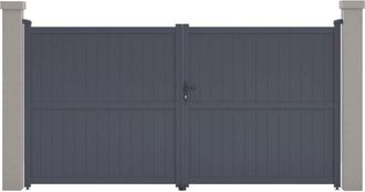 Habitat et Jardin Habitat Et Jardin - Cancello in alluminio Maurice - 349,5 x 180,9 cm - Grigio