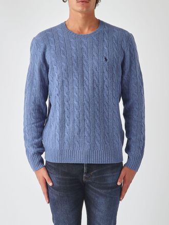 Polo Ralph Lauren Maglia girocollo in lana e cashmere con logo Pony ricamato