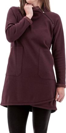 Aventura Weekend Mock Neck Fleece Dress In Sassafras