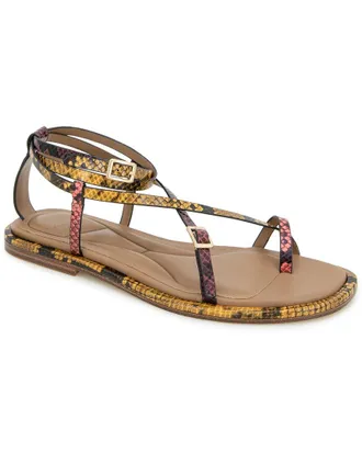 Kenneth Cole Paros Snakeskin-Embossed Leather-Embossed Sandal