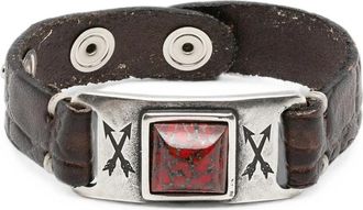 Eraldo Stone-embellished Leather Bracelet