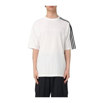 Yohji Yamamoto T-Shirts, male, White, S, Classic TShirt Three Stripes Detail
