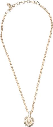 Dior 1970-1990s logo necklace - Gold