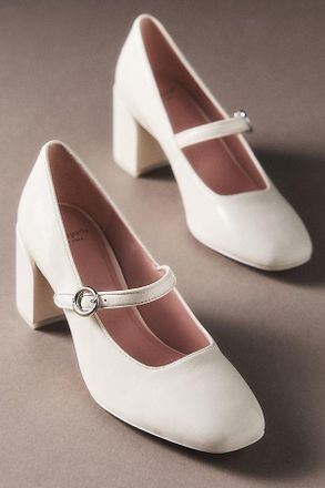 Kate Spade New York Crinkle Patent Leather Mary Jane Block Heels