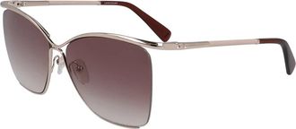 Longchamp Zonnebril - Dames - Zonnebrillen - Geel - 59 MM - Accessoires