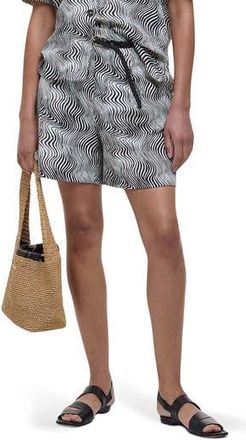 Barbour Romy Cotton Blend Shorts in Monochrome Print at Nordstrom Rack, Size 12 Us / 16 Uk