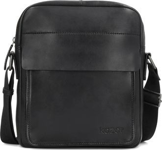 Kazar Tassen, Heren, Zwart, ONE Size, Leer, Zwarte herenschoudertas
