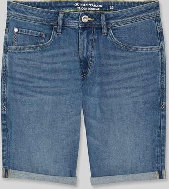 Tom Tailor Regular Fit Jeans Bermudas aus Baumwoll-Mix in Blau, Gr&ouml;&szlig;e 30
