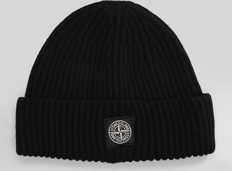Stone Island Hats In Black Wool
