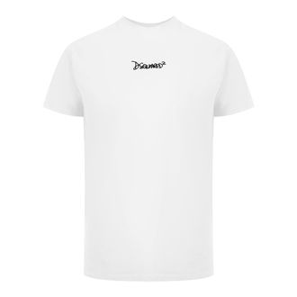 Dsquared2 Womens Small Signature Logo White T-shirt Cotton - Size X-Large