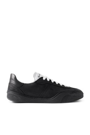 Acne Studios Bars Leather-Trimmed Nubuck Sneakers