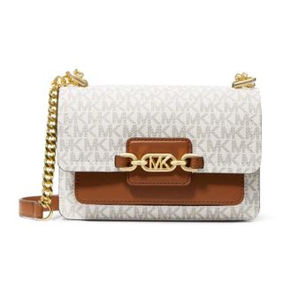 Michael Kors Shoulder Bags, female, Beige, Size: ONE SIZE Heather Crossbody Bag