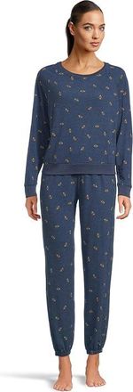 Honeydew Intimates Star Seeker Brushed Jersey Lounge Set Womens Pajama Sets Royal Bees : XL, Spandex/Rayon/Polyester