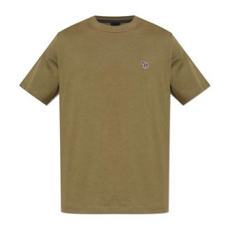 Paul Smith T-Shirts, male, Green, Size: 2XL Zebra Logo T-Shirt