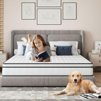 OEM Colch&oacute;n 90x200 Cm, Grosor 25 Cm - Muelles Ensacados, Soporte Firme, Transpirable Y Silencioso