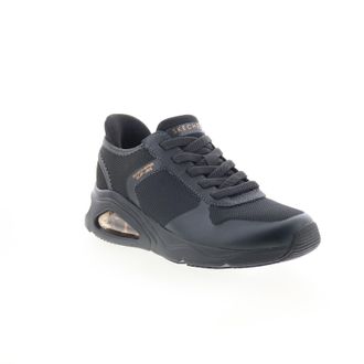 Skechers Womens Tres-Air Uno Easy Steppers Slip-On Sneakers, Black Mesh/Hot Melt, 4.5 UK