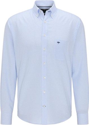 Fynch-Hatton Business Overhemd - Heren - Overhemden - Blauw - Maat: XL Katoen