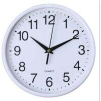 OEM Reloj De Pared De Pl&aacute;stico - 20 Cm - N&uacute;meros Ar&aacute;bigos - Reloj De Pared Silencioso - Mecanismo De Cuarzo - Para Escuela, Oficina, Sala De Estar - Crezu