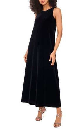 Vince Camuto Sleeveless Velvet Maxi Dress in Rich Black at Nordstrom Rack, Size X-Large