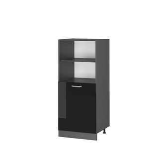 Vicco Armario Para Horno Empotrado R-line, Negro Brillo Intenso, 60 Cm