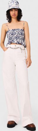 Maje High-waisted Wide-leg Jeans - White - Maje