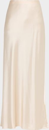 Reiss Saskia Straight Silk Maxi Slip Skirt