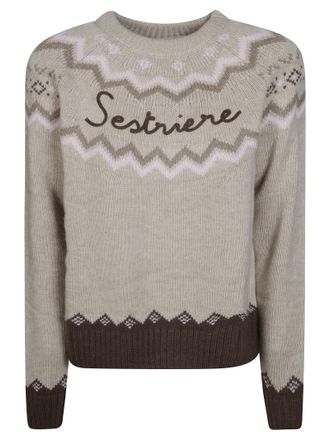 MC2 Saint Barth Herriet Nordic Cursive Detail Knit Sweater