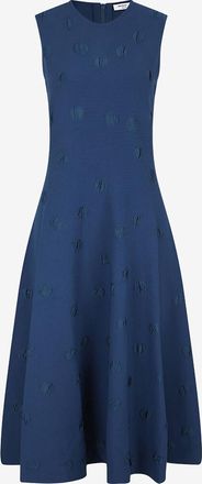 Akris Tailliertes Midi-Kleid aus Jersey mit Tupfen