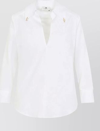 Elisabetta Franchi v-neck long-sleeve shirt