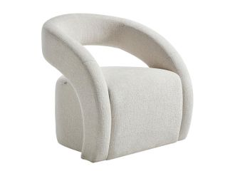 Vente-Unique Sill&oacute;n en tejido de chenilla beige LUCIOTA
