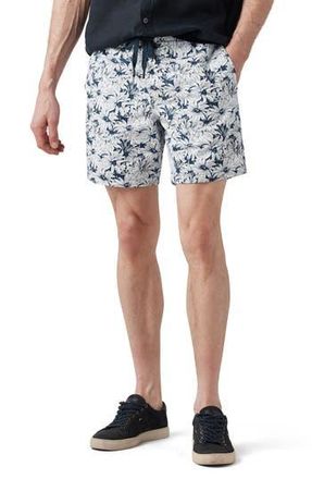 Rodd & Gunn Main Beach Floral Stretch Cotton Drawstring Shorts in Lagoon at Nordstrom Rack, Size Xxx-Large