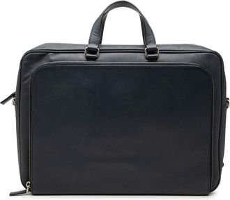 Prada Pre-owned Prada Saffiano Cuir Travel Front Zip Pocket Briefcase Unisex IL9CX407B6GOCC0K