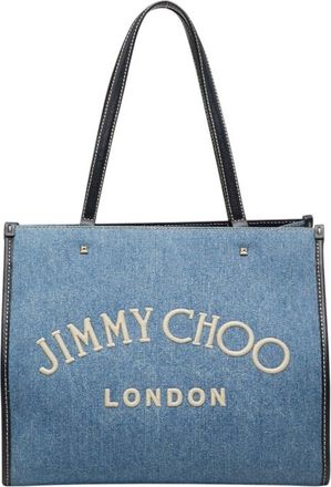 Jimmy Choo London Blue Denim Handbag Tote Bag (Pre-Owned)