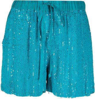 Parosh Womens Shorts Clear Blue