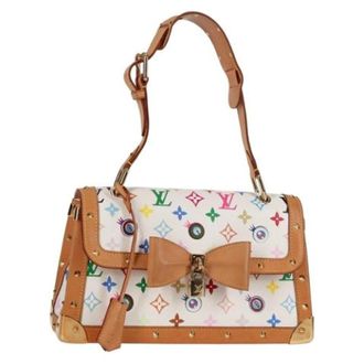 Louis Vuitton Tweedehands Canvas Louis Vuitton tassen - Dames - Pre-owned - Wit - Maat: ONE Size Leer