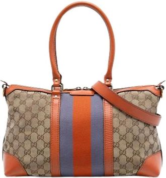 Gucci Pre-owned Handbags, female, Multicolor, Size: ONE SIZE Pre-owned Vintage Canvas Handbag